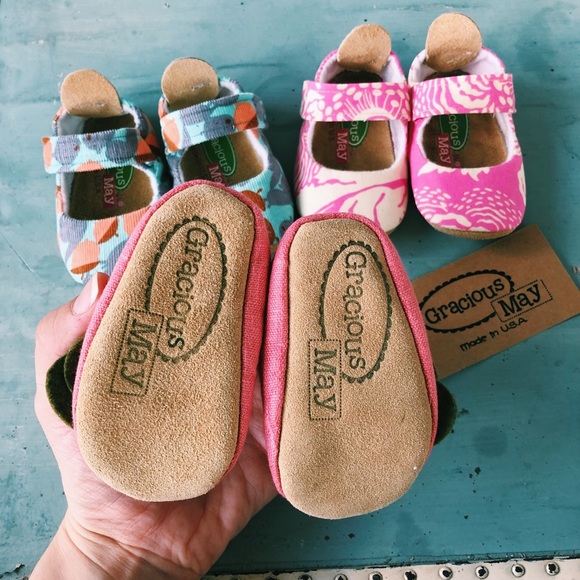 3pr Gracious May Baby Girl Shoes Booties Size 2 - Picture 2 of 6